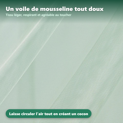 Ciel de lit moustiquaire - détail de la maille et des finitions