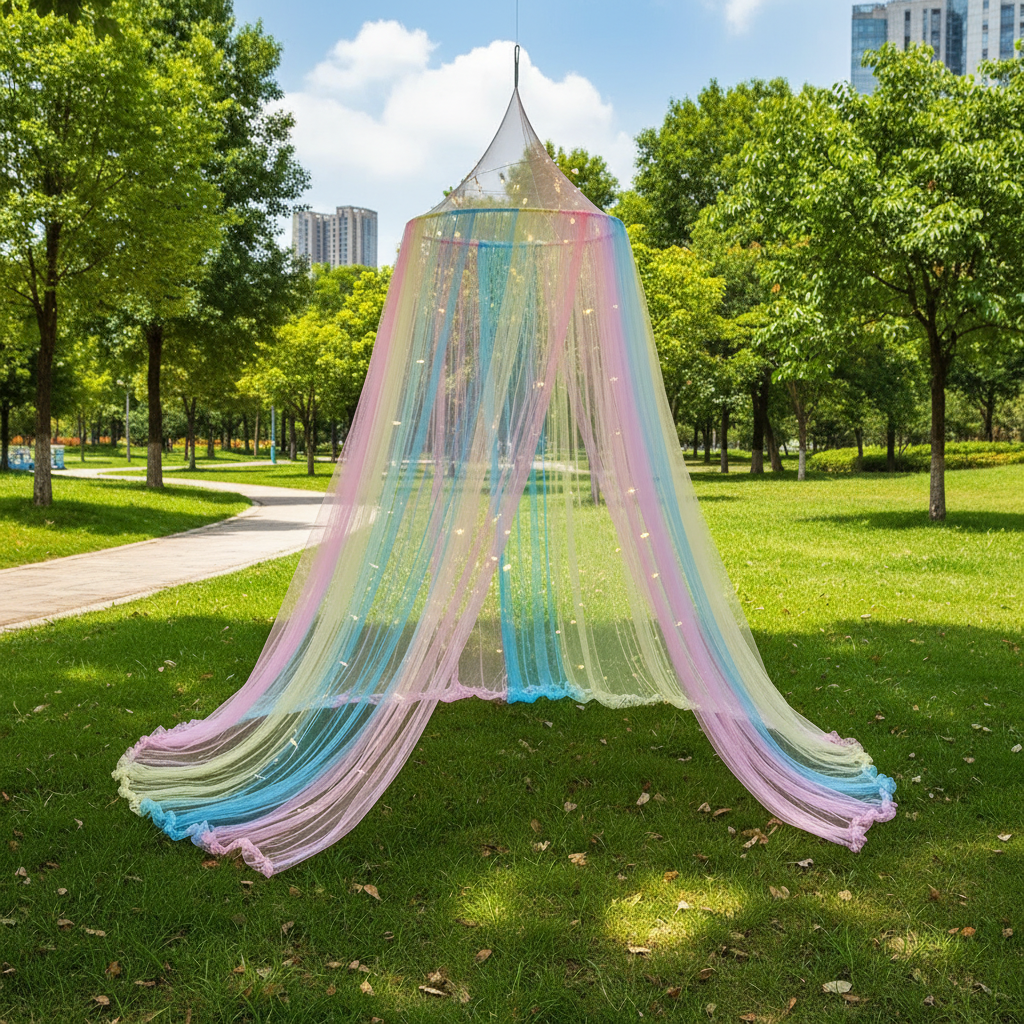 Ciel de lit moustiquaire bébé - pose sans perçage