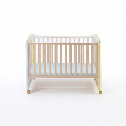 Moustiquaire lit bébé et berceau sans perçage, ciel de lit blanc