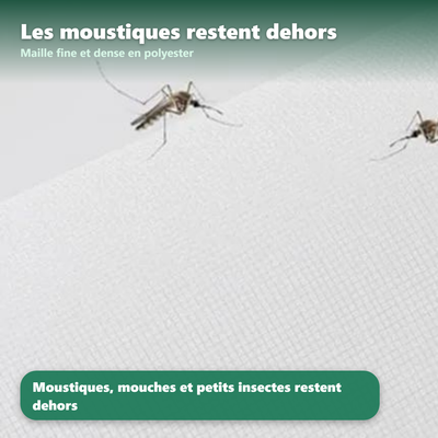Moustiquaire de fenêtre - fixation par bande auto-agrippante