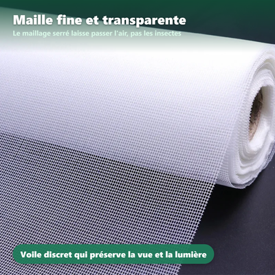 Moustiquaire de fenêtre - fixation par bande auto-agrippante
