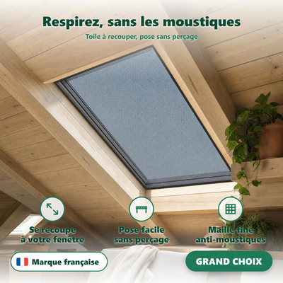 Moustiquaire en rouleau - détail de la maille et des finitions