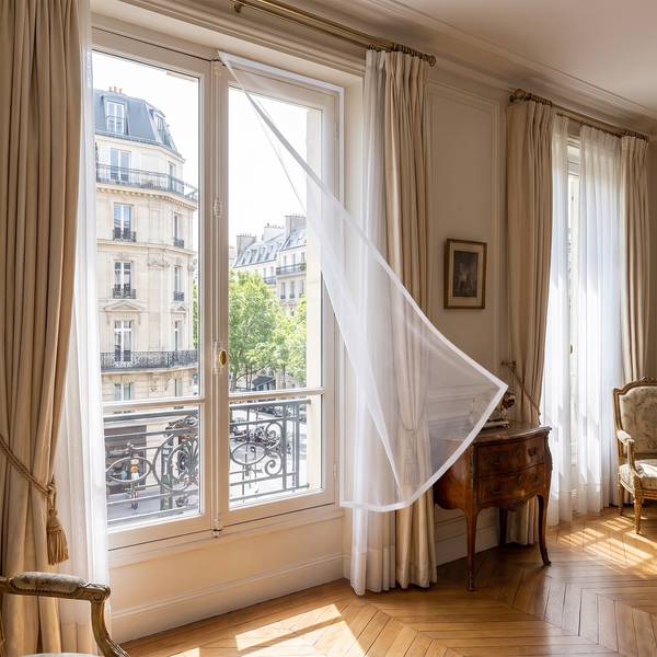 Moustiquaire de fenêtre blanche, maille fine sans perçage