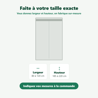 Moustiquaire de porte - installation facile sans outil