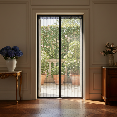 Moustiquaire de porte - pose sans perçage