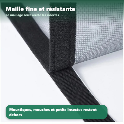 Moustiquaire de fenêtre - détail de la maille et des finitions
