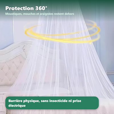 Moustiquaire ciel de lit - fixation par bande auto-agrippante