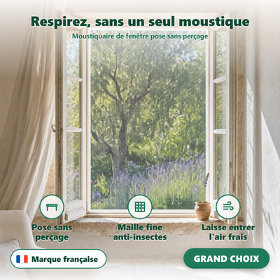 Moustiquaire de fenetre en rouleau - maille fine anti-moustiques