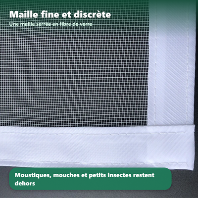 Moustiquaire fenêtre de toit - détail de la maille et des finitions