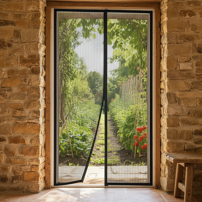 Moustiquaire de porte - pose sans perçage
