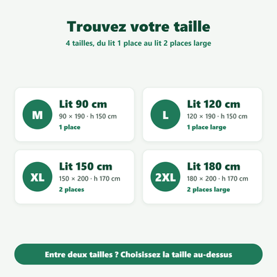 Ciel de lit moustiquaire - fixation par bande auto-agrippante