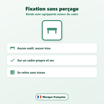 Moustiquaire de porte - installation facile sans outil