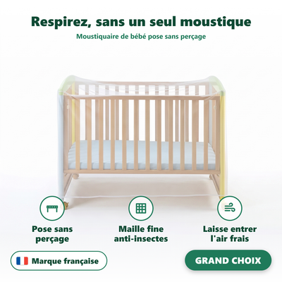 Moustiquaire lit bébé - vue en situation