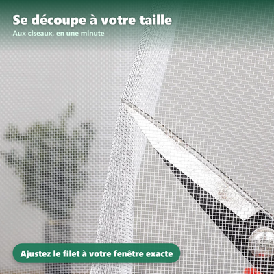 Rouleau de moustiquaire - détail de la maille et des finitions