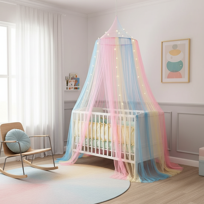 Ciel de lit moustiquaire bébé - maille fine anti-moustiques