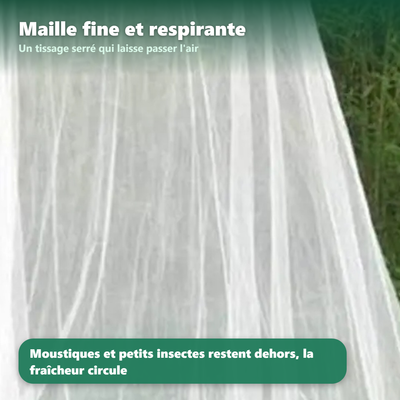 Ciel de lit moustiquaire - installation facile sans outil
