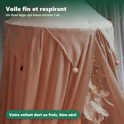 Ciel de lit moustiquaire - installation facile sans outil
