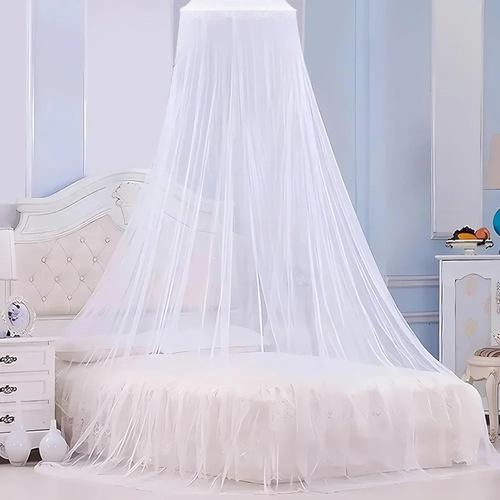 Ciel de lit moustiquaire suspendu, dôme pour lit simple ou double