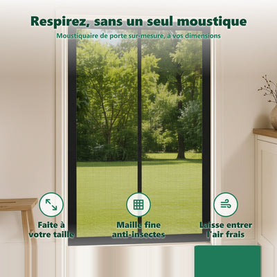 Moustiquaire de porte - maille fine anti-moustiques
