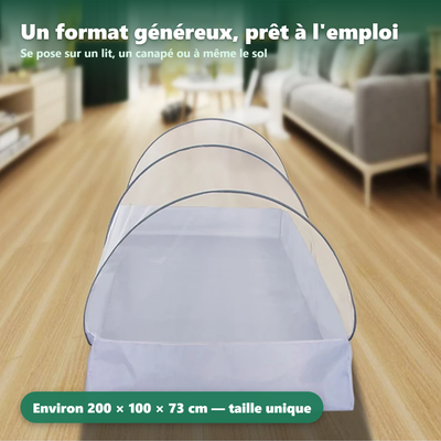 Moustiquaire pop-up autoportante - fixation par bande auto-agrippante