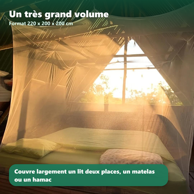 Moustiquaire cube de camping, cordelettes d'angle sans perçage - Moustigo