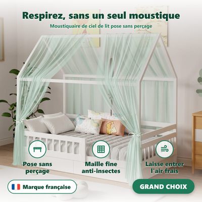 Ciel de lit moustiquaire - vue en situation