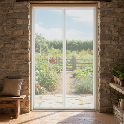 Moustiquaire de porte - pose sans perçage