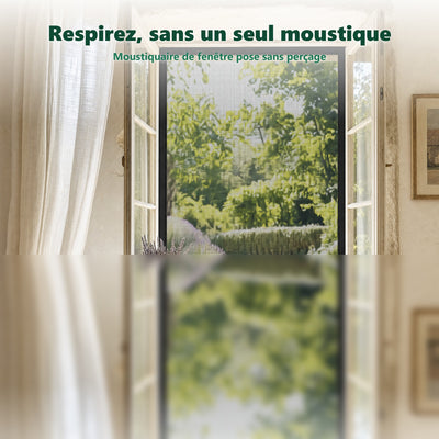 Moustiquaire en rouleau recoupable - pose sans perçage