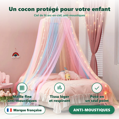 Ciel de lit moustiquaire bébé - vue en situation
