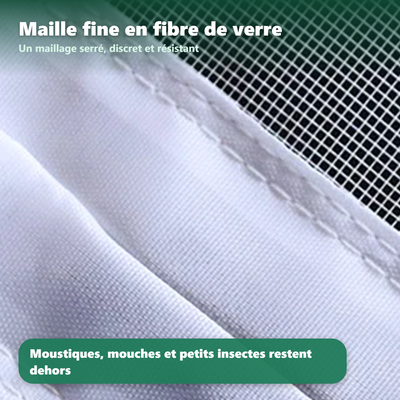 Moustiquaire de porte-fenêtre - fixation par bande auto-agrippante