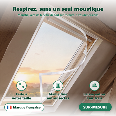 Moustiquaire fenêtre de toit - pose sans perçage