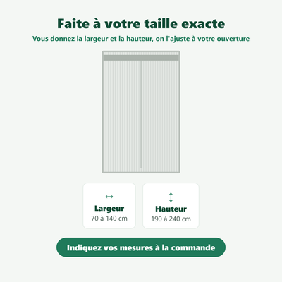 Moustiquaire de porte-fenêtre - détail de la maille et des finitions