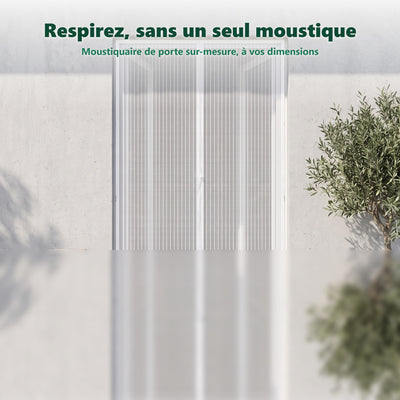 Moustiquaire de porte - détail de la maille et des finitions