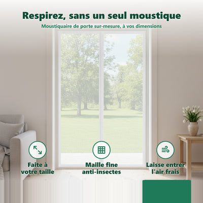 Moustiquaire de porte-fenêtre - maille fine anti-moustiques