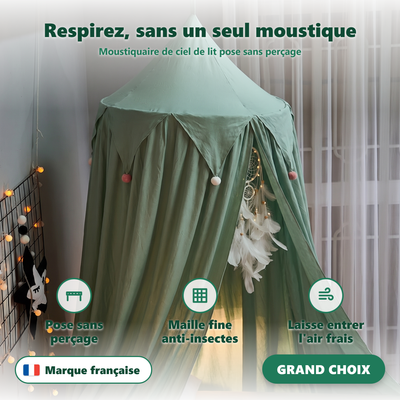 Ciel de lit moustiquaire - vue en situation