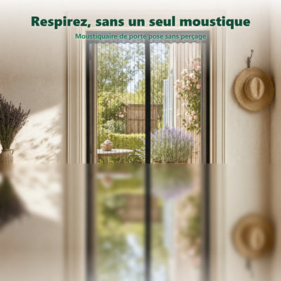 Moustiquaire de porte - maille fine anti-moustiques