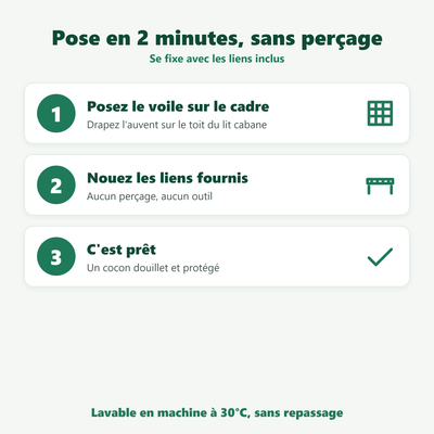 Ciel de lit moustiquaire - coloris et dimensions disponibles