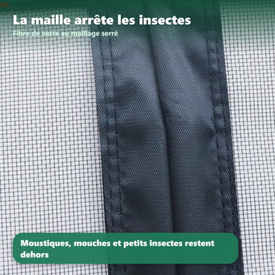 Moustiquaire de porte - installation facile sans outil